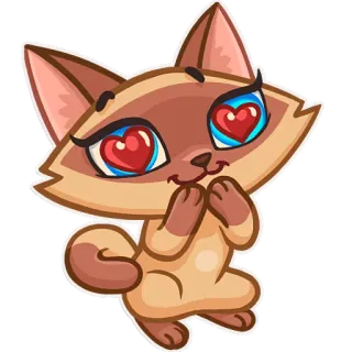 😻 cat, kitten, animal, love, heart, cute telegram sticker
