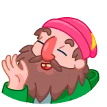 👋 การ์ตูน, ตัวละคร, ผู้ชาย, เครา telegram sticker