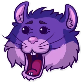 😵 老鼠, 震惊, 惊讶, 动物, 卡通, 贴纸 telegram sticker