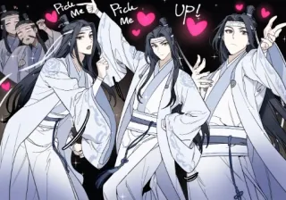 ❤️ Pick me UP! 애니메이션, 캐릭터, 아시아, 사랑 telegram sticker