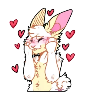 😊 Furry rabbit telegram sticker