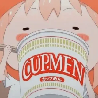🥤 CUPMEN Anime, Nouilles instantanées, Ramen, Nourriture, Mignon, Kawaii telegram sticker