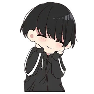 😊 Anime, Mignon, Kawaii, Chibi, Garçon, Sticker telegram sticker