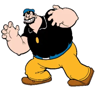 👿 Bluto desenho animado, Popeye, vilão, personagem telegram sticker