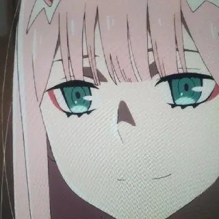 😙 Zero Two Darling in the Franxx 애니메이션, 제로투, 달링인더프랑키스, 핑크머리, 캐릭터, 스티커 telegram sticker
