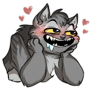😍 tier, wolf, süß, fell, glücklich, liebe telegram sticker