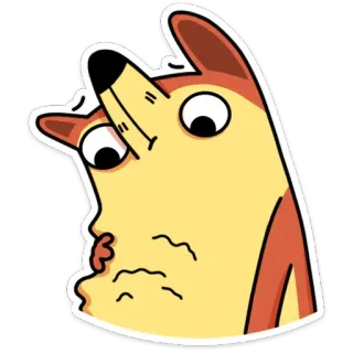 🥕 cane, cartone animato, animale, espressione, divertente, adesivo whatsapp sticker