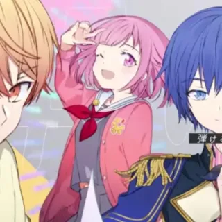 😉 弾ける anime, cartoon, colorful, characters whatsapp sticker