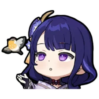 😁 Raiden Shogun Genshin Impact Anime, Chibi, Gra wideo, Słodkie, Raiden Shogun, Genshin Impact telegram sticker