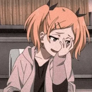 🖤 Anime, Mädchen, traurig, weinend, Illustration, Cartoon, Charakter, emotional telegram sticker