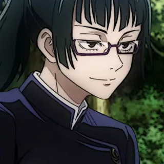 🎧 Maki Zenin Jujutsu Kaisen Anime, Manga, Personaje, Gafas, Pelo oscuro, Jujutsu Kaisen, Maki Zenin telegram sticker