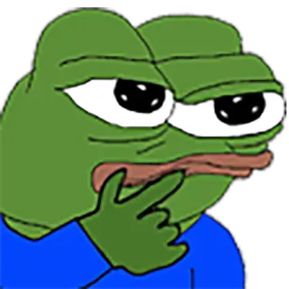 🤔 Pepe the Frog pepe, frog, meme, internet meme, thinking, contemplating telegram sticker