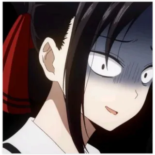 🌇 Kaguya Shinomiya Kaguya-sama: Love Is War 动漫, 漫画, 辉夜大小姐想让我告白, 四宫辉夜, 表情, 震惊 telegram sticker