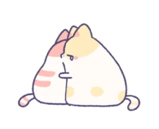 🤗 猫, 动物, 可爱, 卡通, 贴纸, 拥抱 whatsapp sticker