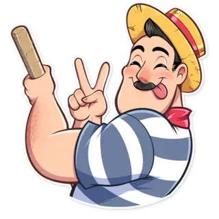 ✌️ hoạt hình, nhân vật, ý, ria mép, mũ, người đàn ông telegram sticker