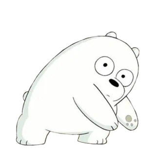 😳 Ice Bear We Bare Bears desenho animado, urso polar, urso de gelo, We Bare Bears, personagem, animado telegram sticker