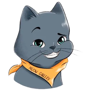 😁 MEOW GALLERY chat, animal, mignon, dessin animé, miaou, galerie whatsapp sticker