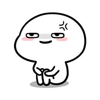 😒 cartoon, angry, annoyed, simple, character telegram sticker