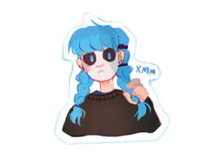 😱 Sally Face Sally Face, Sticker personaggio, Sticker Sally Face telegram sticker
