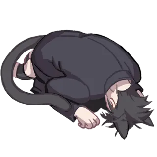 😴 chat, animé, neko, mignon, manga, kawaii telegram sticker