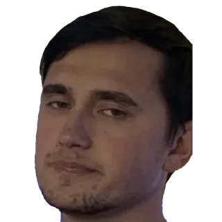 😐 homem, retrato, rosto, close-up, pessoa telegram sticker