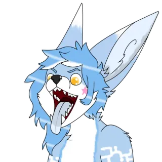 🤪 furry, fox, anthro, cartoon, sticker telegram sticker