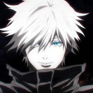 ✖️ Satoru Gojo Jujutsu Kaisen Anime, Manga, Gojo Satoru, Jujutsu Kaisen, Personaggio, Capelli Bianchi, Occhi Azzurri telegram sticker