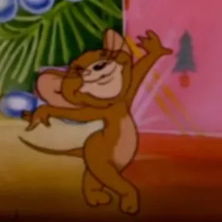 💃 Jerry Mouse Tom and Jerry cartoon, mouse, character, funny, Jerry, animation telegram sticker