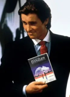 😏 Patrick Bateman American Psycho EVANGELION American Psycho, Patrick Bateman, Evangelion, Film, Christian Bale whatsapp sticker