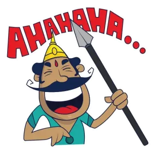 😂 AHAHAHA lachen, cartoon, man, blij, sticker telegram sticker