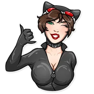 🤙 Catwoman catwoman, dc comics, fumetti, cattivo, supereroina whatsapp sticker