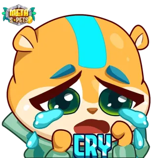 😭 CRY meta haustiere, weinen, traurig, emoji, cartoon, aufkleber telegram sticker