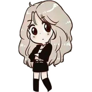 😮 Аниме, Манга, Девушка, Персонаж, Стикер, Милый, Искусство telegram sticker