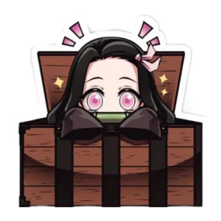 🤯 Nezuko Kamado Demon Slayer Anime, Demon Slayer, Nezuko, Süß, Kawaii, Manga, Charakter telegram sticker