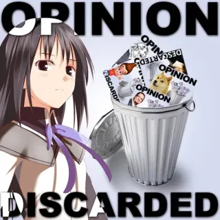 👎 OPINION DISCARDED opinion, trash can, anime telegram sticker