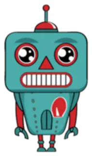 ✨ робот, мультфильм, милый, андроид, машина, технологии telegram sticker
