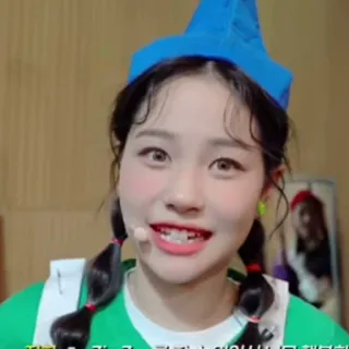 💚 진짜 좋기는 진짜 좋으시겠습니다 정말 woman, girl, costume, portrait, face telegram sticker