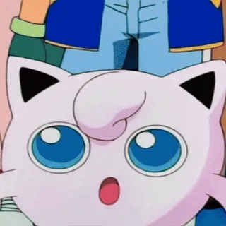👊 Jigglypuff Pokemon โปเกมอน, อนิเมะ, น่ารัก, สีชมพู, พูริน telegram sticker