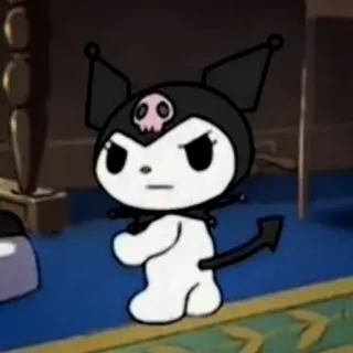 🧦 Kuromi Kuromi, Sanrio, Anime, Fofo, Adesivo, Desenho animado, Personagem whatsapp sticker