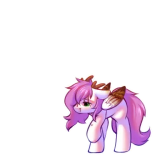 😫 pony, blood, wound, injury, anime, cartoon, wings telegram sticker