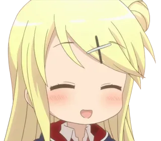 😄 Anime, Chibi, Carino, Ragazza, Capelli Biondi, Cartone Animato telegram sticker
