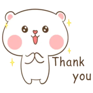 ☺️ Thank you bedankt, dankbaarheid, beer, schattig, cartoon, beleefd telegram sticker