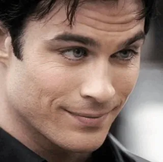 😈 Damon Salvatore The Vampire Diaries vampiro, serie de TV, retrato, hombre, actor telegram sticker