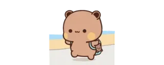 👑 oso, lindo, dibujos animados, animal, kawaii, pegatina telegram sticker