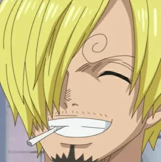 🎷 Sanji One Piece Anime, One Piece, Sanji, Koch, Rauchen whatsapp sticker