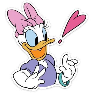 😃 Daisy Duck мультфильм, Дисней, Дейзи Дак, персонаж, стикер telegram sticker