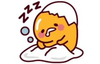 🥞 Gudetama Gudetama, uovo pigro, kawaii, dormire, cartoni animati, Sanrio whatsapp sticker