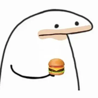 💗 Hambúrguer, Comida, Desenho animado, Humor whatsapp sticker