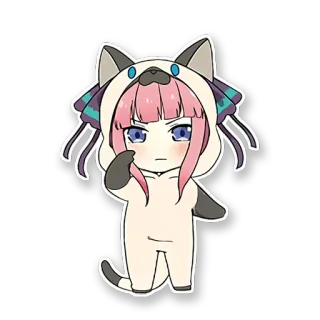 💜 Anime, Kucing, Gadis, Lucu, Karakter whatsapp sticker