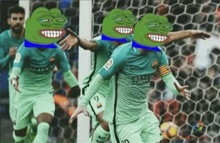 😂 Pepe the Frog Мем, Пепе, Лягушка, Футбол, Football telegram sticker